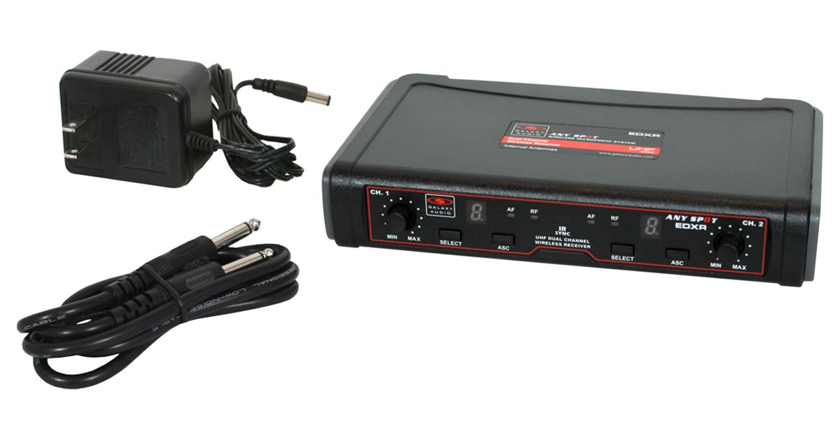 EDX Wireless Mic Receiver with components