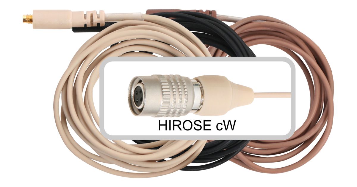 CBLAT Wireless Headset Mic Cable for Audio-Technica® systems (Generation 1 HIROSE cW 4 pin connector)