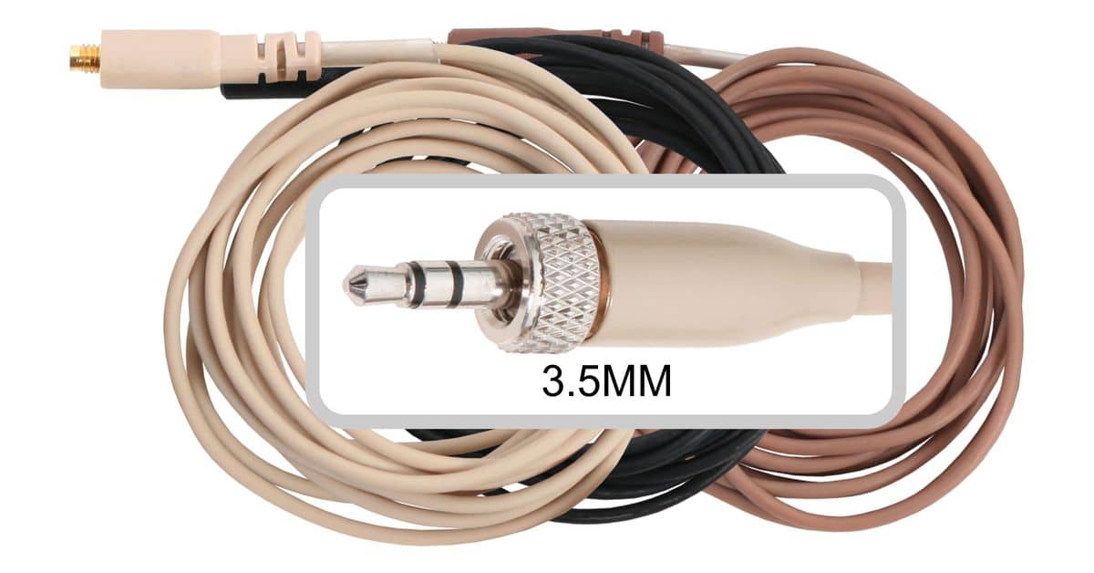 CBLSEN Wireless Headset Mic Cable for Sennheiser® systems (3.5mm Connector)