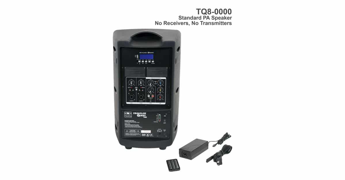 TQ8 Base System speaker with remote and MP3 player Back