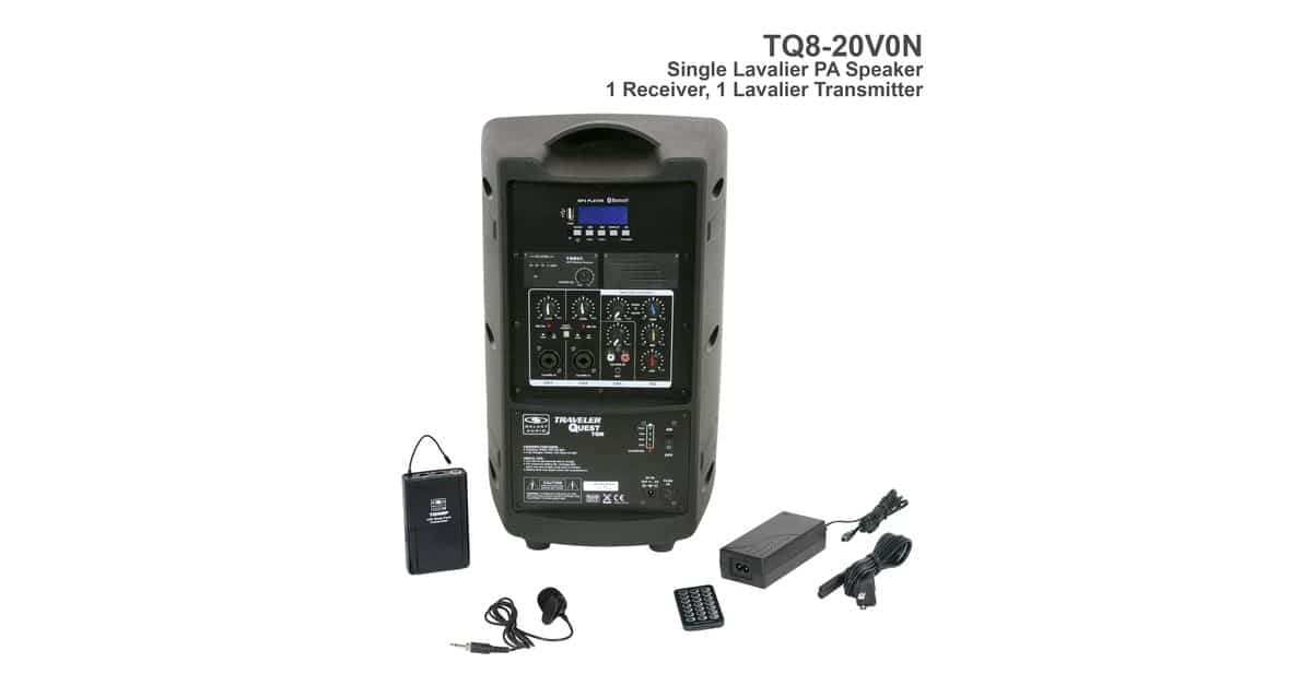 Traveler Quest 8 Single Lavalier Microphone PA N2 Frequency Back