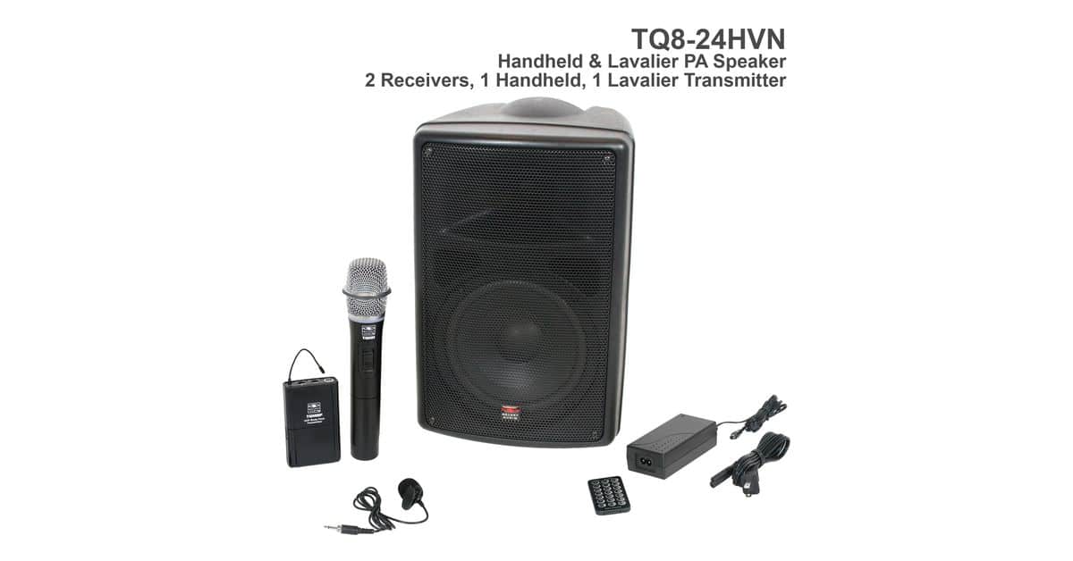 Wireless TQ8 Handheld and Lav Microphone System Front