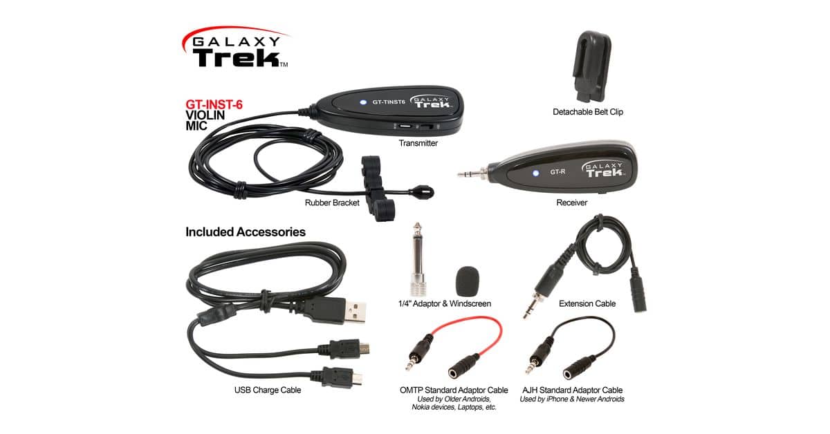 GT-INST-6 Violin Mic System