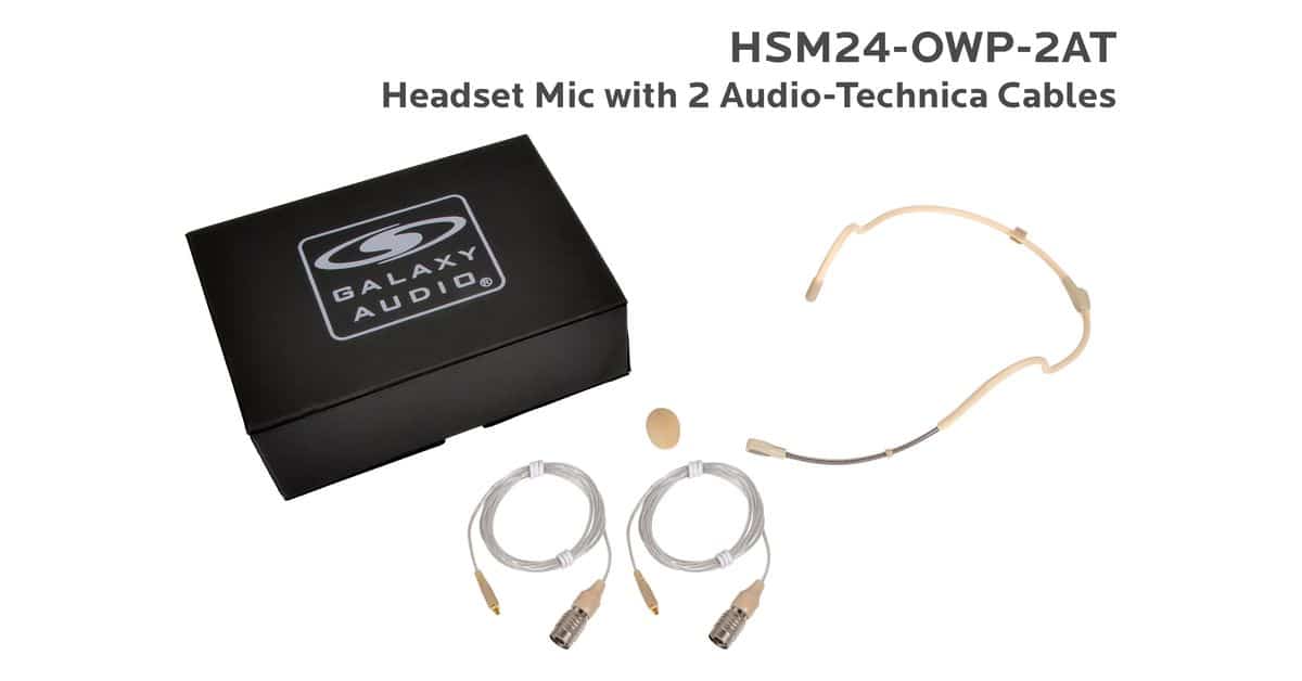 Waterproof Headset Mic System with Audio-Technica Cables