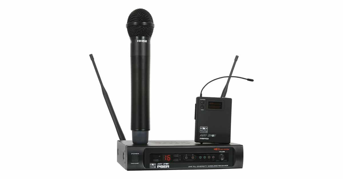 PSE Economical 16 Channel Rackable Wireless Handheld, Headset or Lavalier Mic System (UHF)
