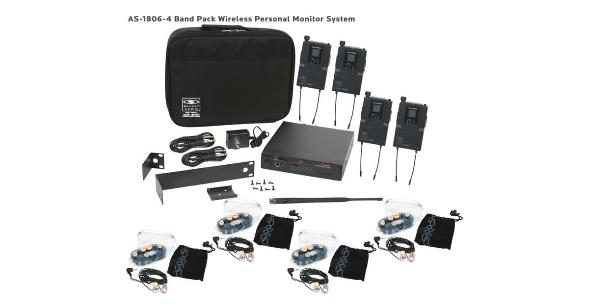 AS-1806-4 with EB6 Band Pack In-Ear System