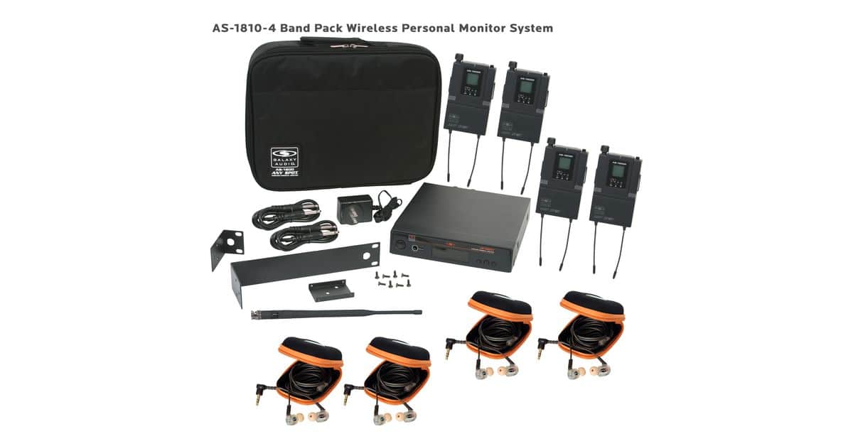 AS-1810-4 with EB10 Band Pack In-Ear System