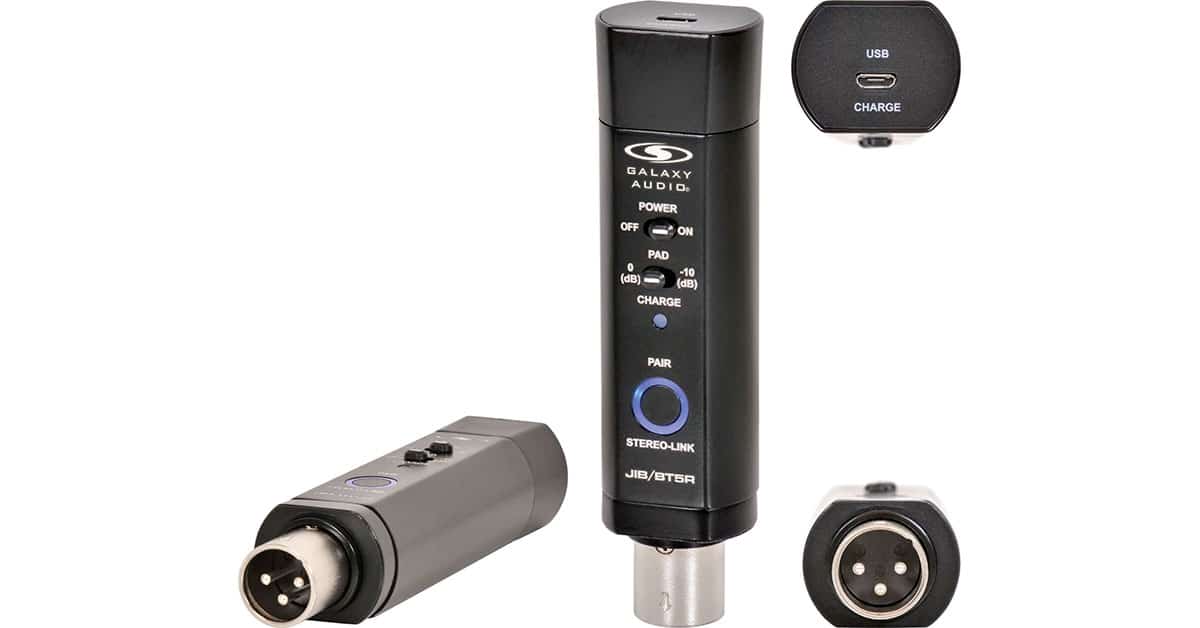 JIB/BT5R Wireless XLR Bluetooth 5.0 Receiver multiple angle images