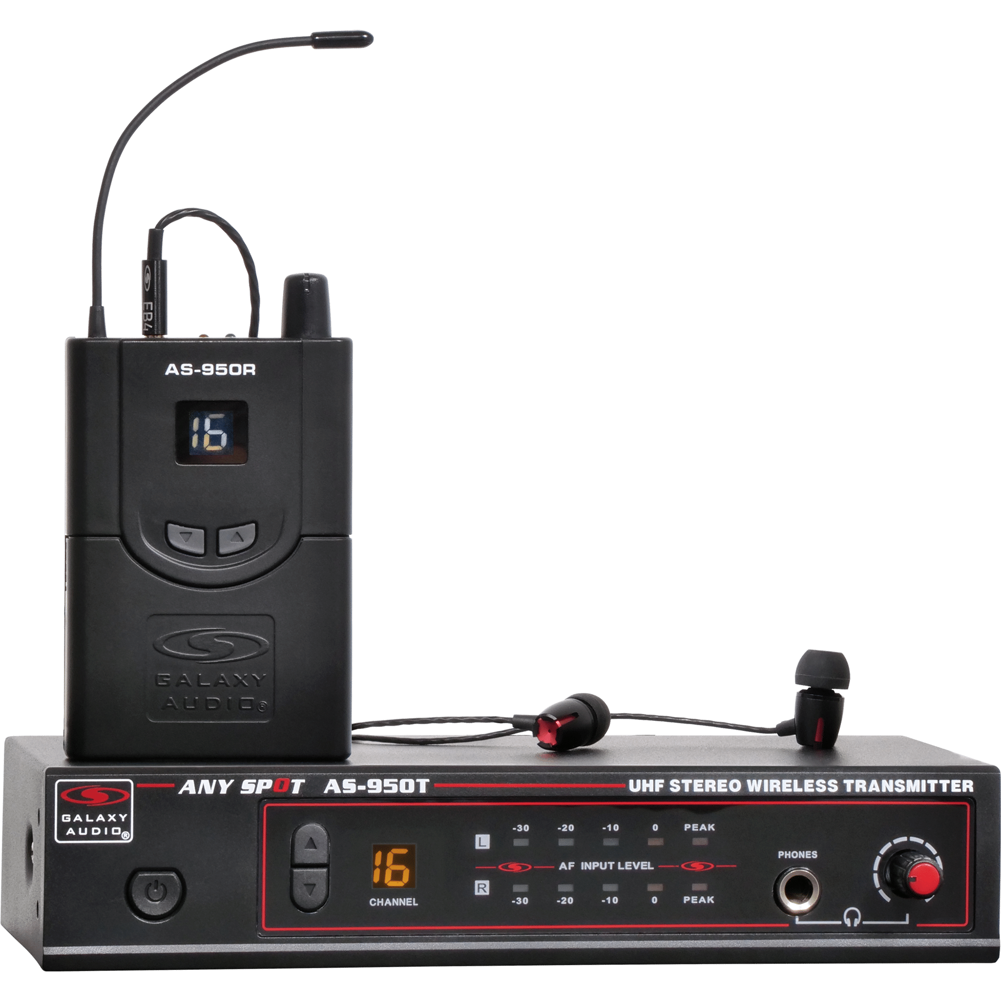 AS-950 16 Channel Stereo Wireless Personal In-Ear Monitor System​