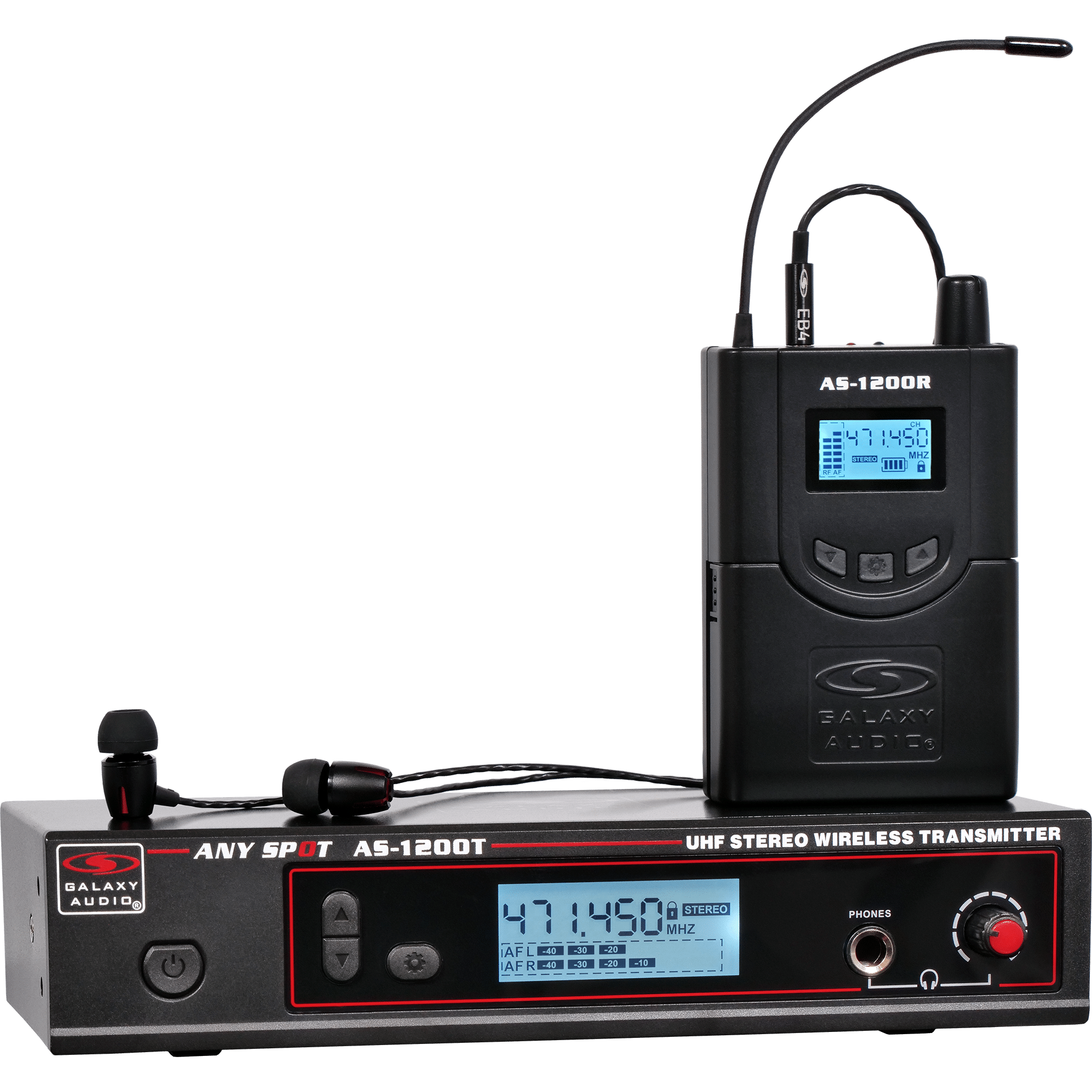 AS-1200  210 Channel Stereo Wireless Personal In-Ear Monitor System​