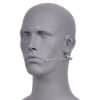 HSM8F Dual Ear fully adjustable headset microphone choice of Omni or Uni-Directional with foldable ear hooks on Gray Bust