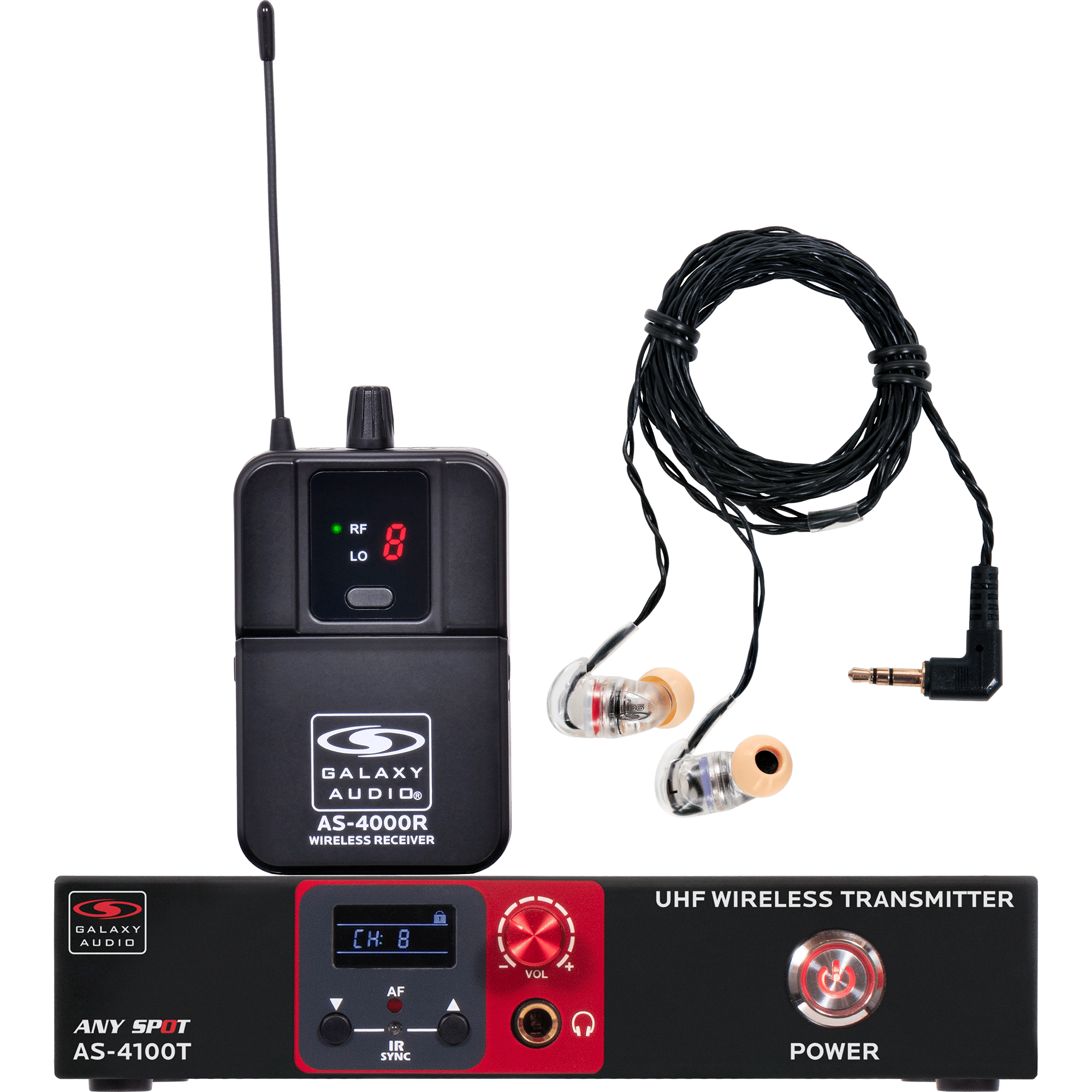 AS-4106 Wireless Personal In-Ear Monitor System with EB6 Ear Bud Upgrade
