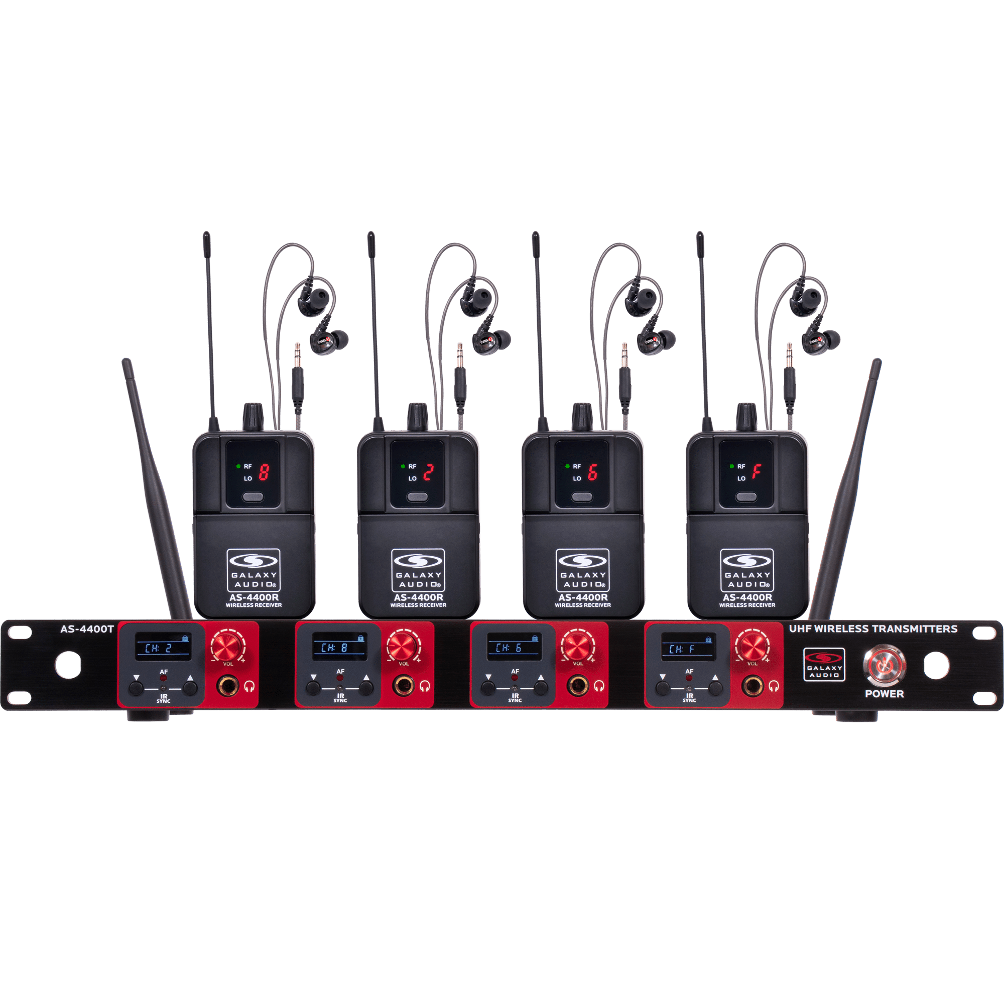 AS-4400 Quad Wireless In-Ear Monitor Band System
